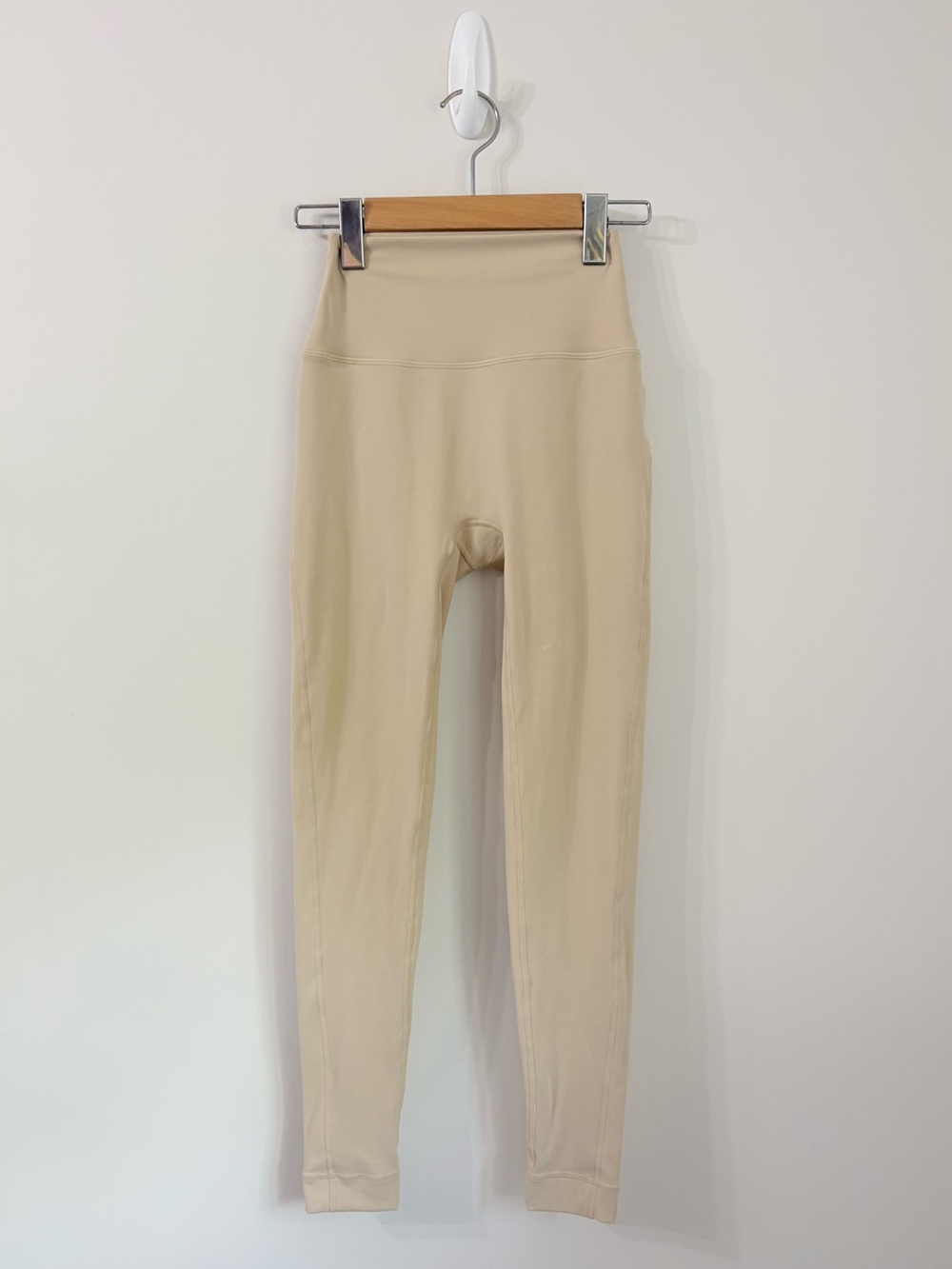 SET ACTIVE Sportbody Sporty High Rise Leggings Sand Tan Womens S Workout Gym